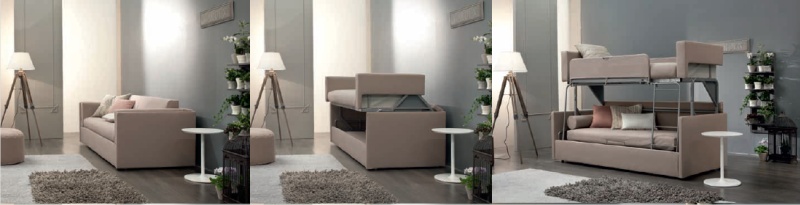 letto a divano a castello